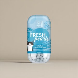 M-PETS - FRESH PEARLS NATURAL CAT LITTER DEODORISER - OCEAN 450 ML