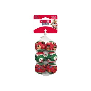 KONG® HOLIDAY SQUEAKAIR BALLS 6PK SMALL