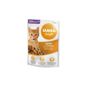 IAMS KITTEN DELIGHTS CHICKEN IN GRAVY 85G