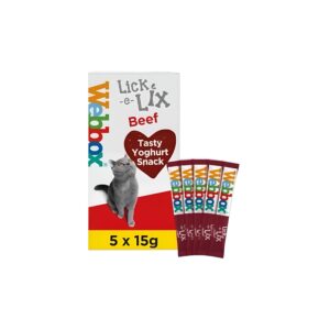 WEBBOX LICK-E-LIX WITH BEEF 5X15G CAT TREATS