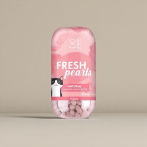 M-PETS - FRESH PEARLS NATURAL CAT LITTER DEODORISER - FLORAL 450 ML
