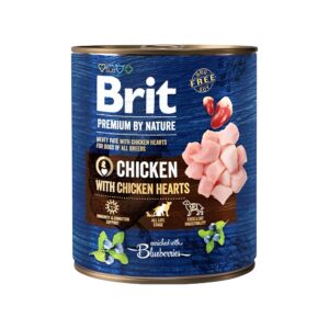BRIT CHICKEN WITH CHICKEN HEARTS 800G