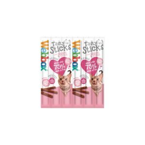 WEBBOX TASTY STICKS WITH SALMON & TROUT 6 SEMI-MOIST TASTY TREATS 30G