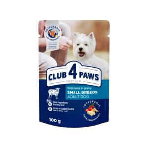 CLUB4PAWS WITH LAMB IN GRAVY SMALL BREEDS ADULT DOG 100G