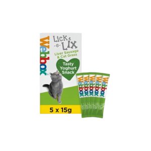 WEBBOX LICK-E-LIX LIVER SAUSAGE & CAT GRASS 5X15G CAT TREATS