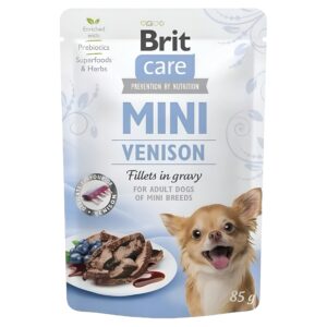 BRIT MINI WITH VENISON FILLETS IN GRAVY FOR ADULT DOGS 85G