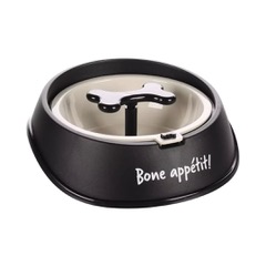 FLAMINGO DOG SLOW FEEDER OSTO 400ML BLACK