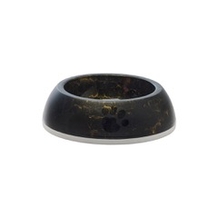 FEEDING BOWL DELICE MARBLE BLACK/GOLD