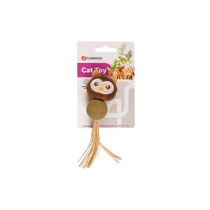 FLAMINGO CATNIP OWL CAT TOY 12CM