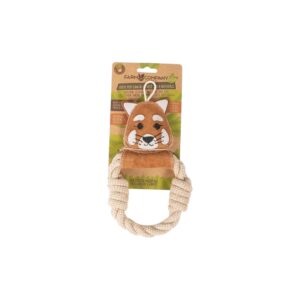 FARM COMPANY RED PANDA IN LEATHER AND JUTE 25CM