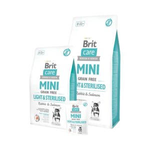 BRIT MINI GRAINFREE LIGHT STERILISED RABBIT & SALMON 2 KG