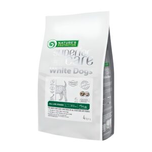 NATURES PROTECTION SUPERIOR CARE WHITE DOGS ALL LIFE STAGE INSECT MEAL AND RICE 4KG