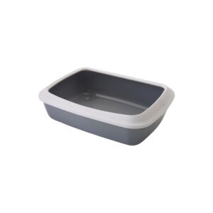 CAT LITTER TRAY&RIM IRIZ42" ANTHRACITE 42X31X12,5CM
