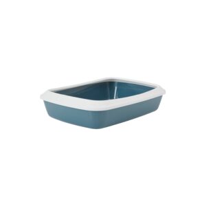 CAT LITTER TRAY+RIM IRIZ50" BLUESTONE 50X37X14CM