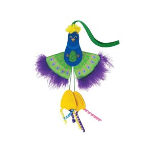 KONG® CONNECTS PEACOCK INTERACTIVE CAT TOY WITH FEATHERS AND CATNIP