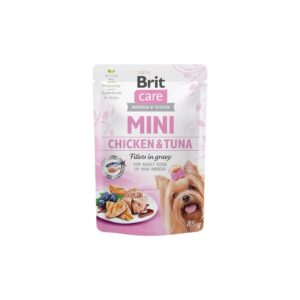 BRIT CARE MINI CHICKEN&TUNA FILLETS IN GRAVY 85G