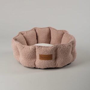 SCRUFFS - BOUCLE CAT BED - BLUSH PINK
