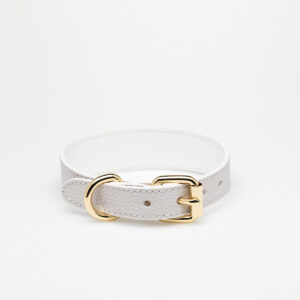 WHITE DOG COLLAR THIN