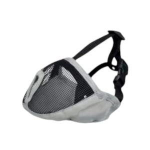 MUZZLE FOR SHOT NOSED BREEDS, POLYESTER S-M 24 CM GREY